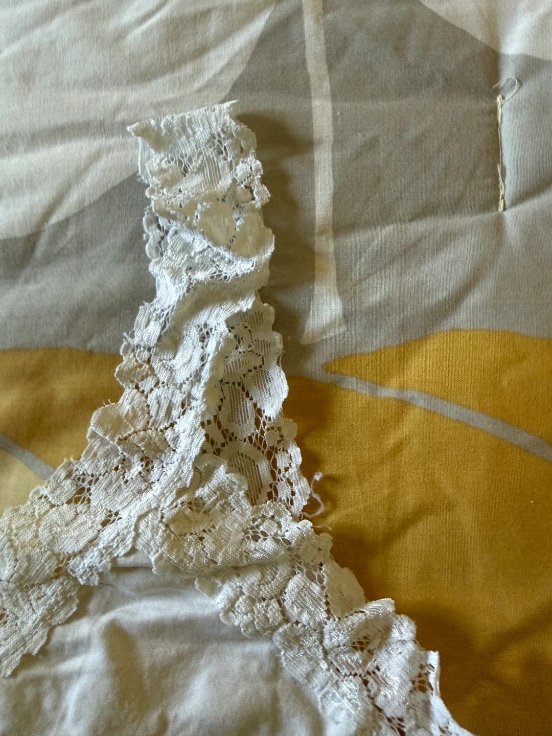Kismet White Lace Trim Tank Top L 🥕 - photo 4