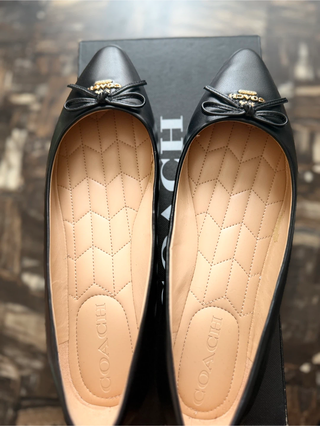 Coach Annabel Leather Ballerina Flats - Black Size 7.5 B - photo 2