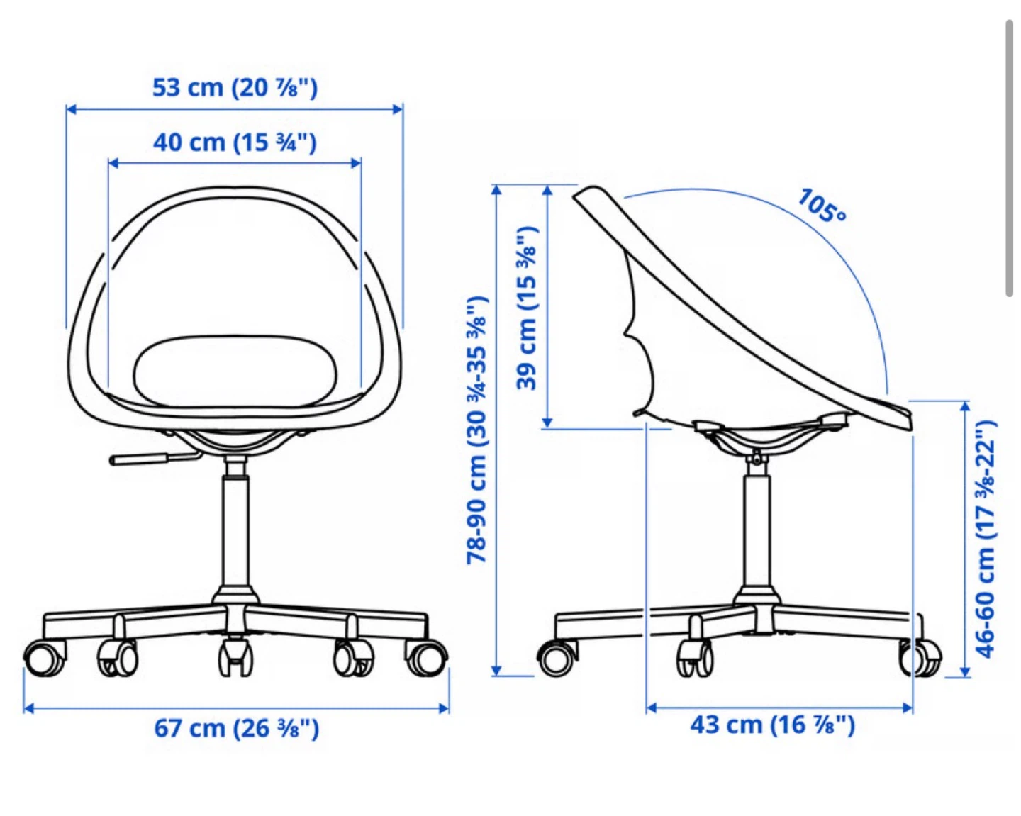 IKEA White Swivel Office Chair - photo 3