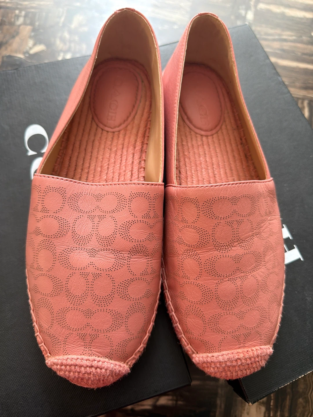 Coach Pink Leather Espadrille Flats - photo 2