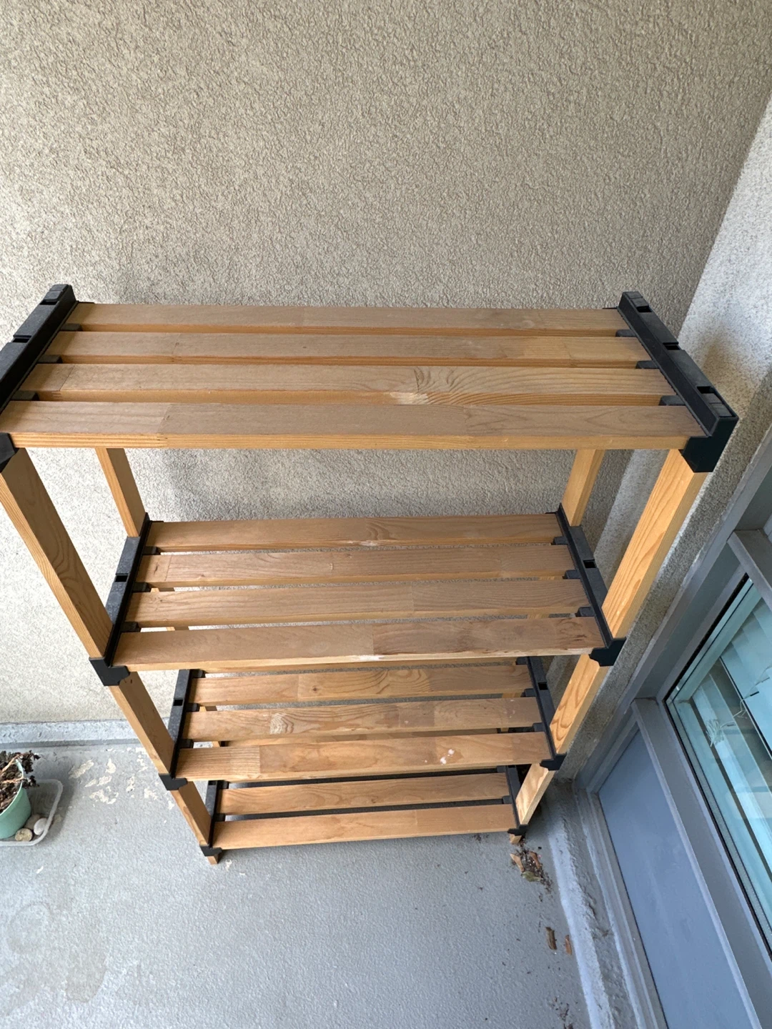 Wooden 4-Tier Shelf Unit - photo 3