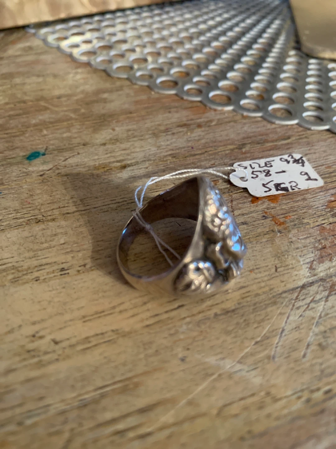 Silver Buddha Face Ring Size 9 - photo 4