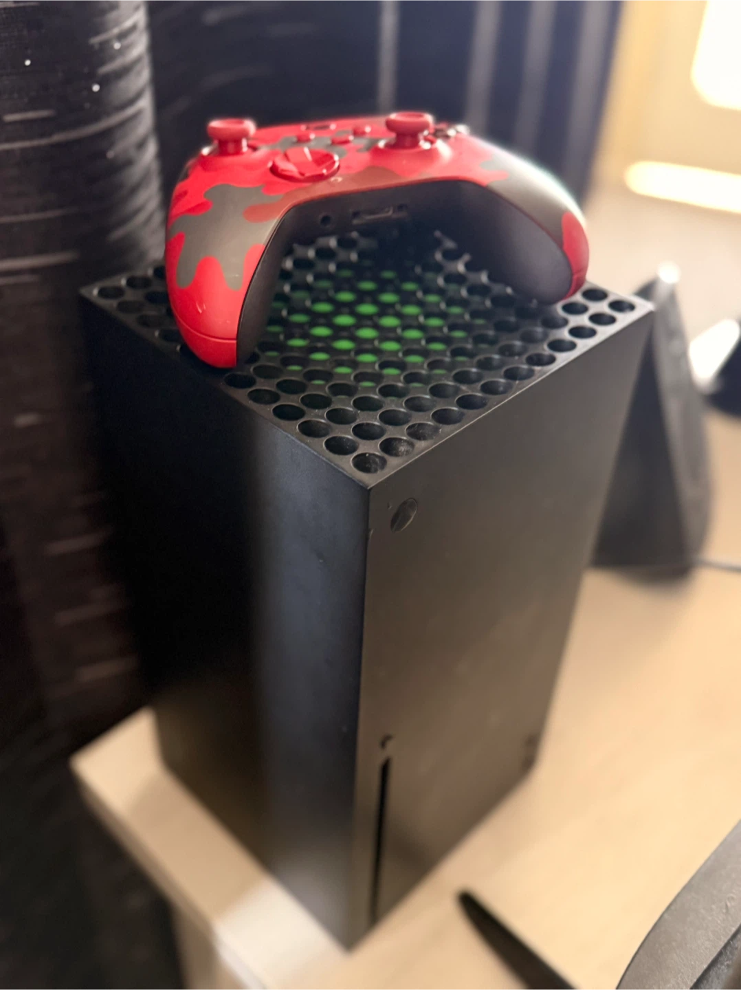 Xbox Series X Console with Red Camo Controller