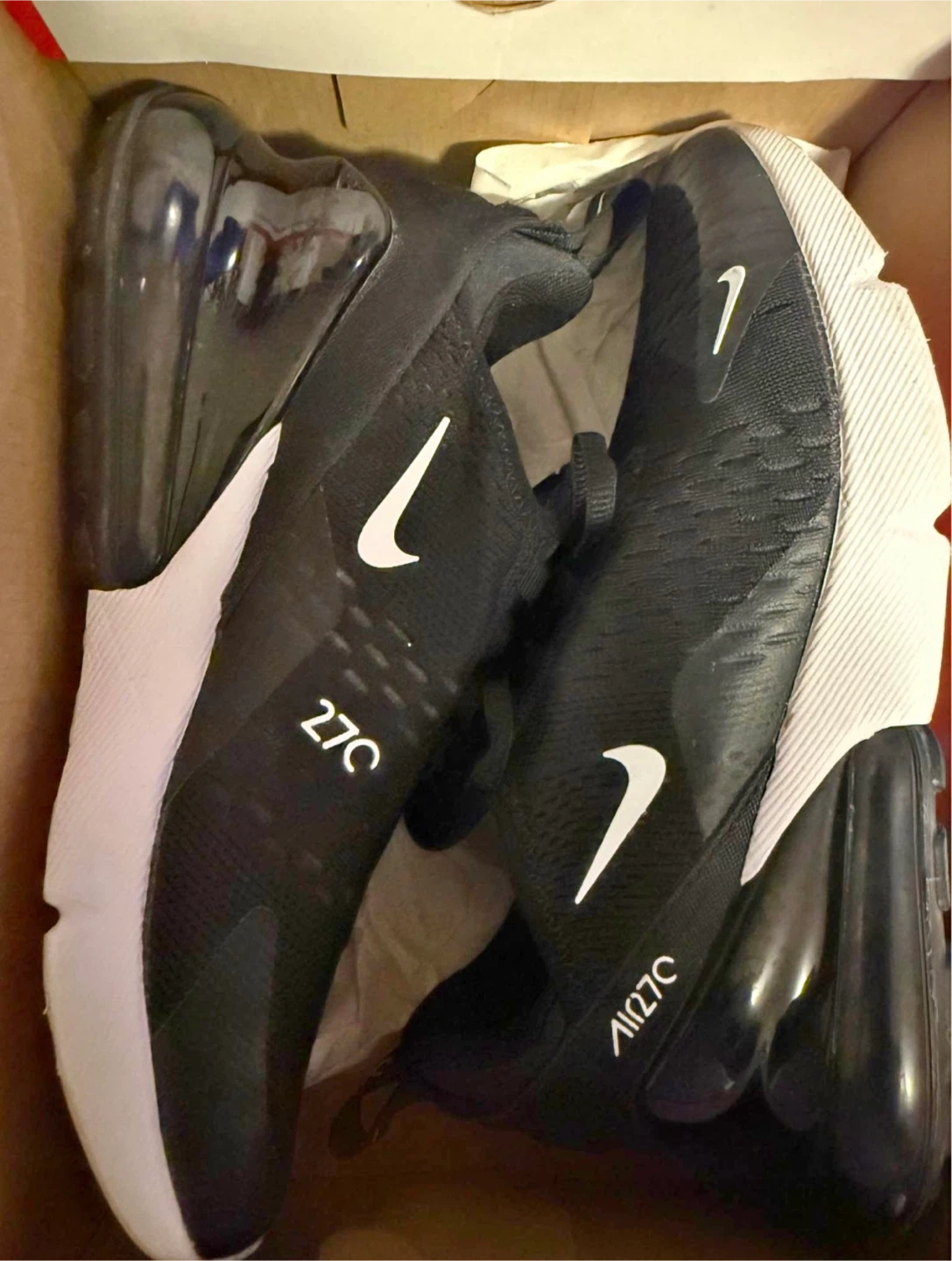 Nike Air Max 270 (GS) Shoes - Black/White