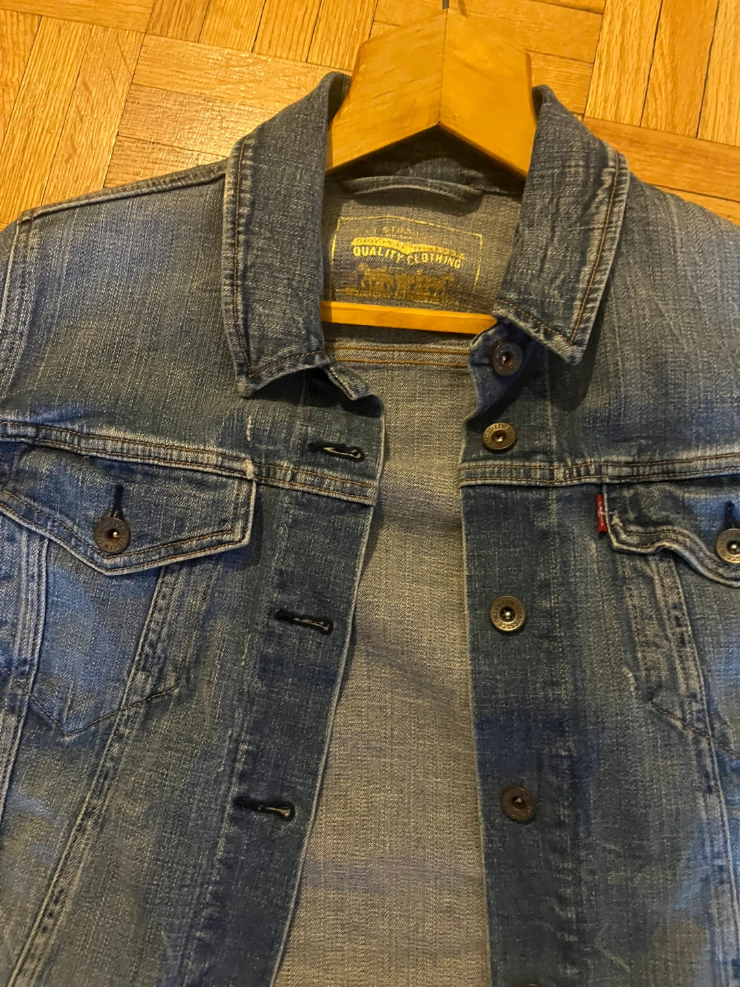Levi's Denim Jacket women’s small light acid wash - photo 5