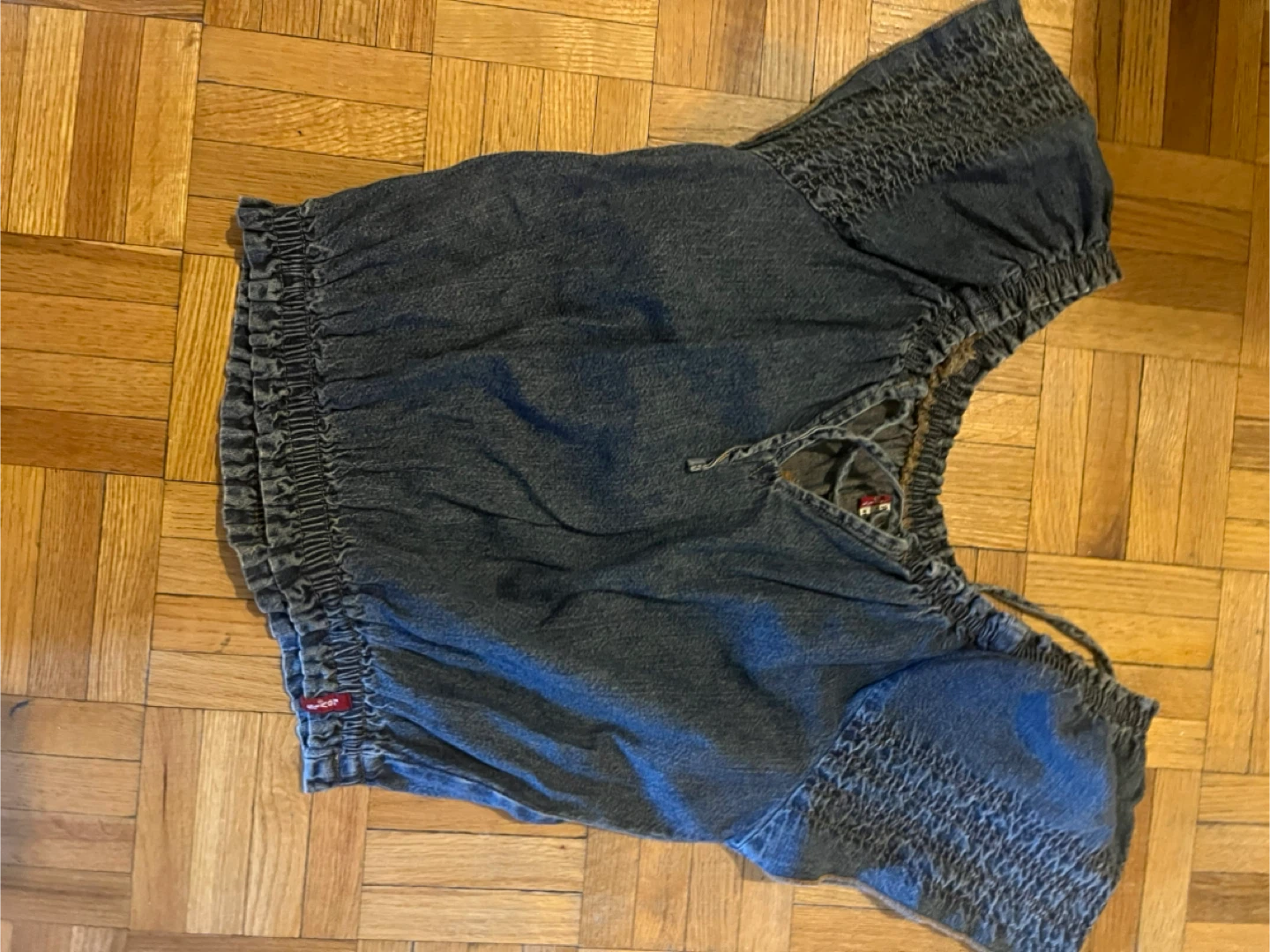 Levi's Red Tab Denim Smocked Blouse - M/M