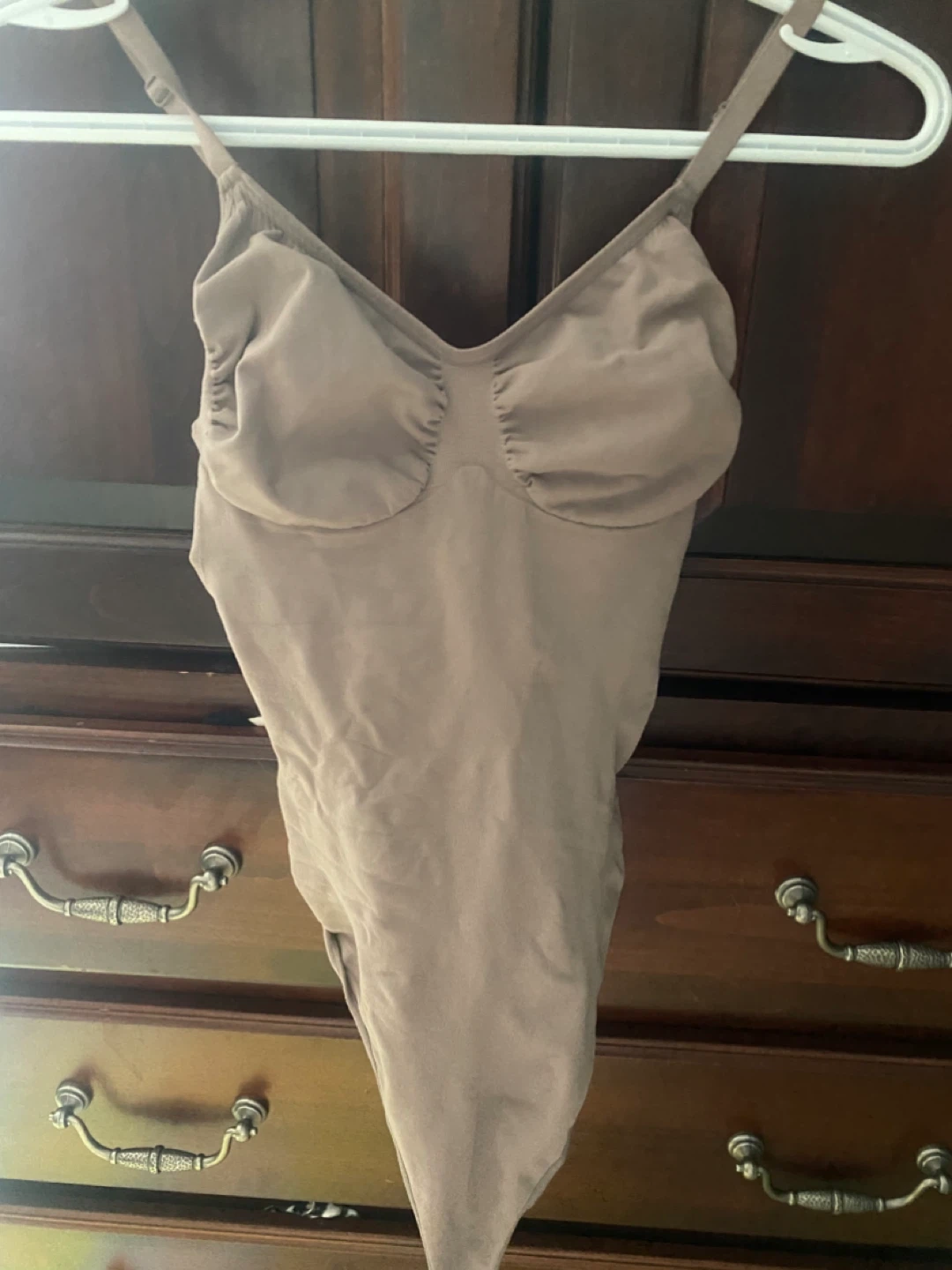 Nude Shaping Bodysuit with Built-in Bra