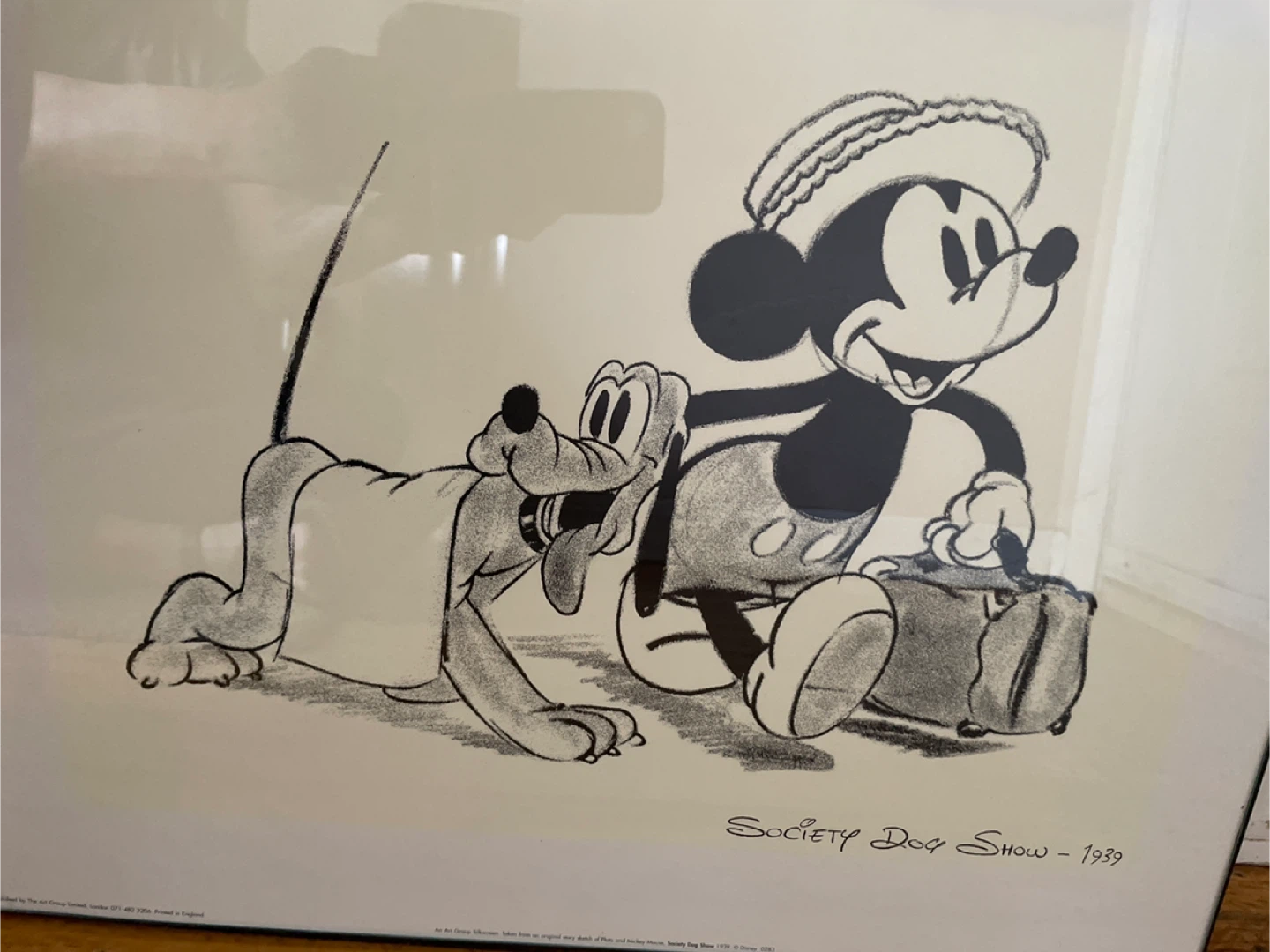 Mickey Mouse and Pluto Society Dog Show 1939 Art Print