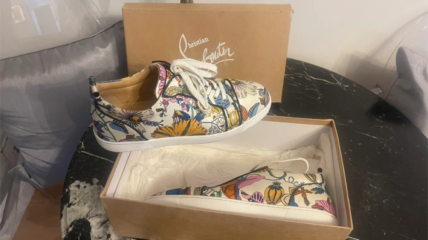 Christian Louboutin  Orlato Flat Crepe Satin Sneakers - photo 3