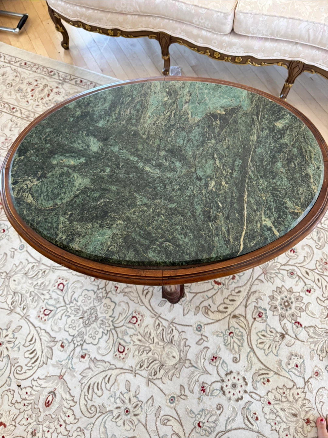 Vintage Marble Top Accent Table - photo 3