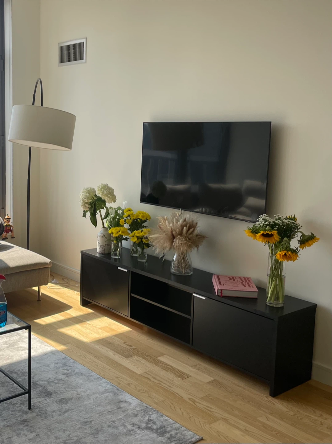 Black TV Stand for TVs up to 78"