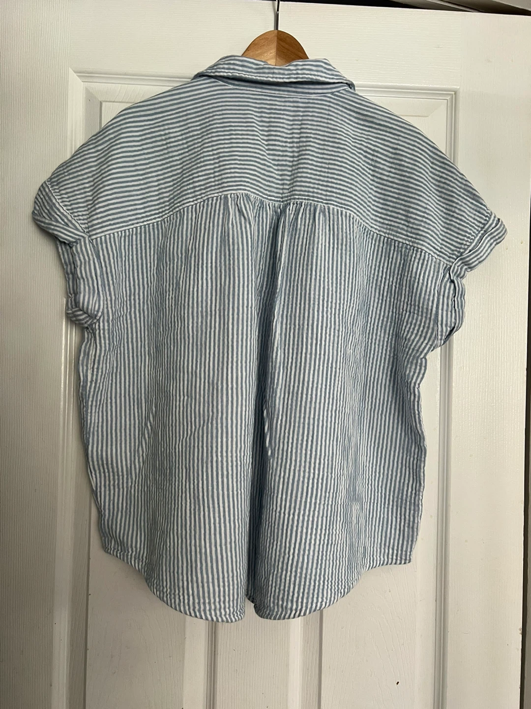 Style & Co Blue Striped Seersucker Shirt - Size 2X - photo 2