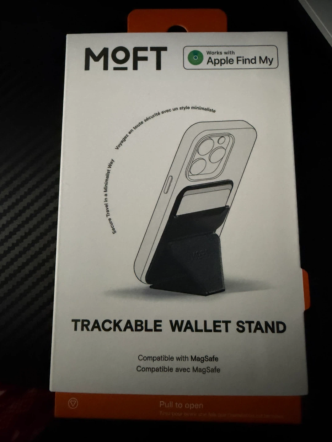 MOFT Trackable Wallet Stand for iPhone - Black