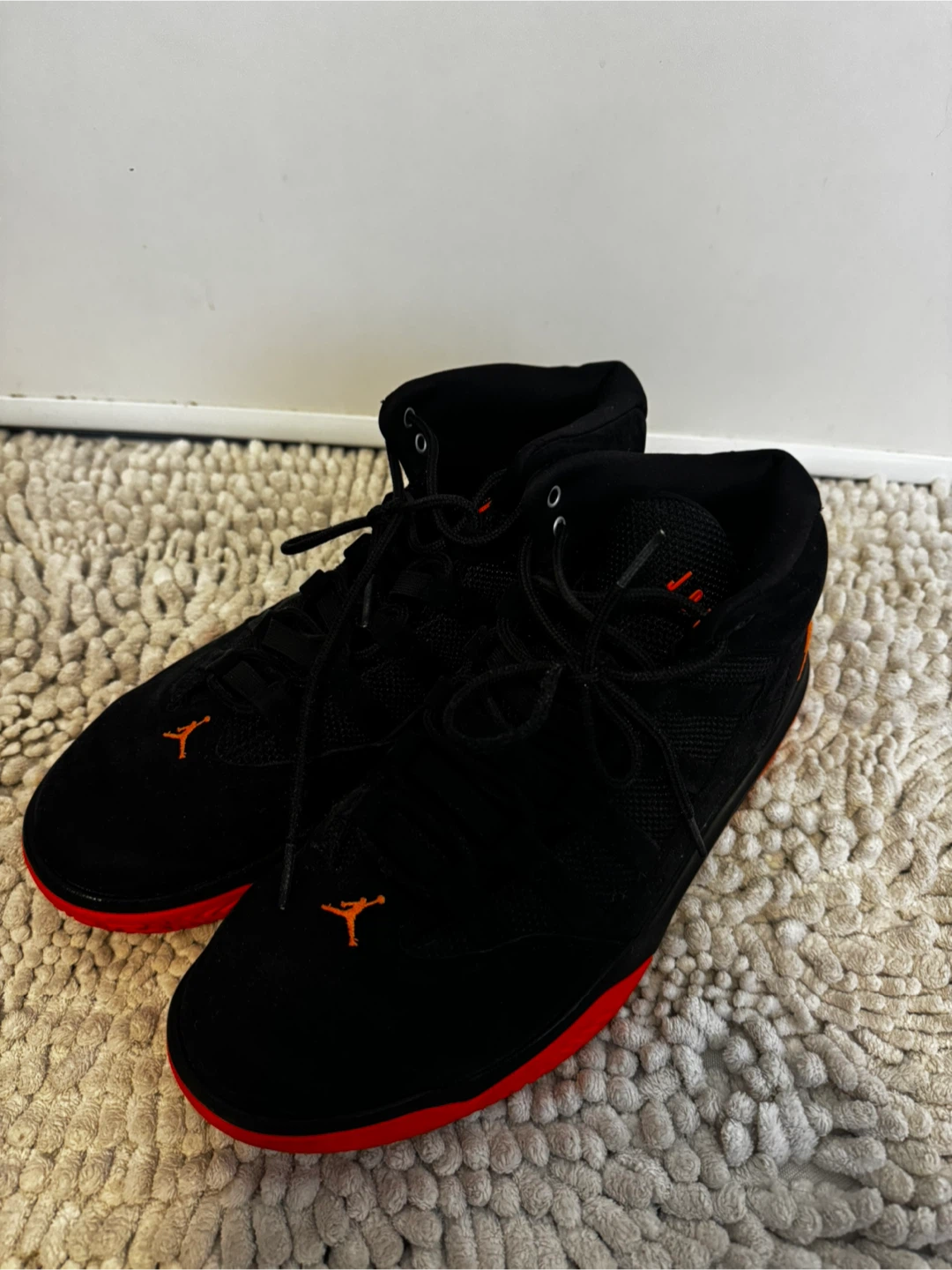 Jordan Men's Black & Orange Basketball Shoes - photo 4