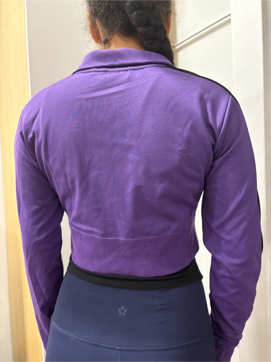 Purple Puma Cropped Track Jacket Beautiful Butterfly Zipper - photo 2