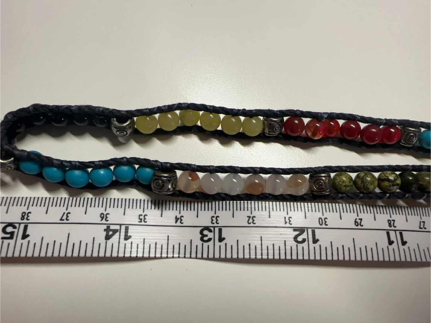Native handcrafted semi-precious stone beads wrap necklace - photo 2