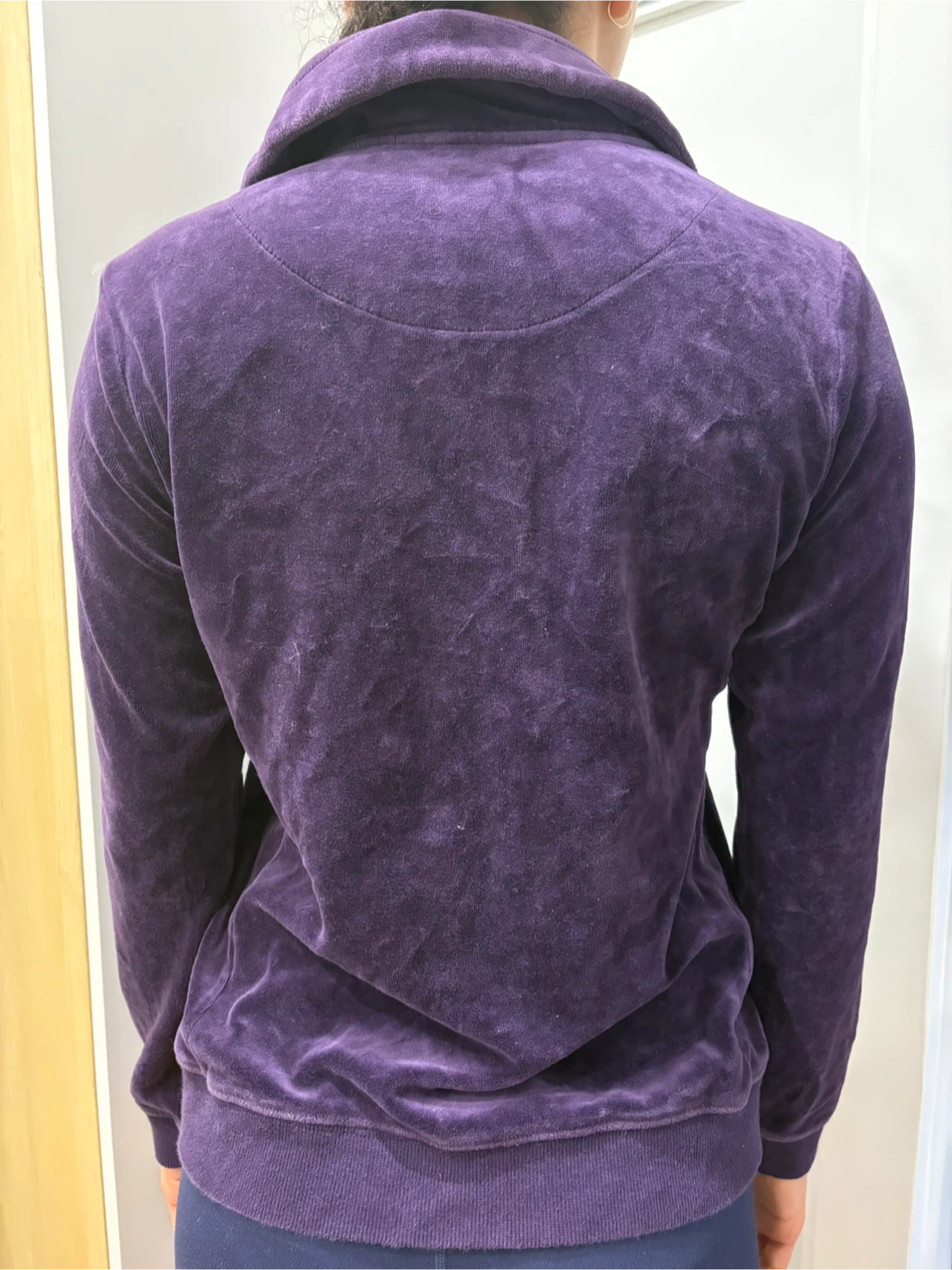 Aesthetic Y2K Purple Velour Tracksuit Soft Chic Jacket - photo 2