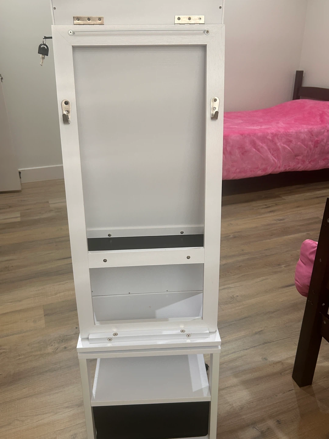 White Jewellery Cabinet with Mirror - photo 3