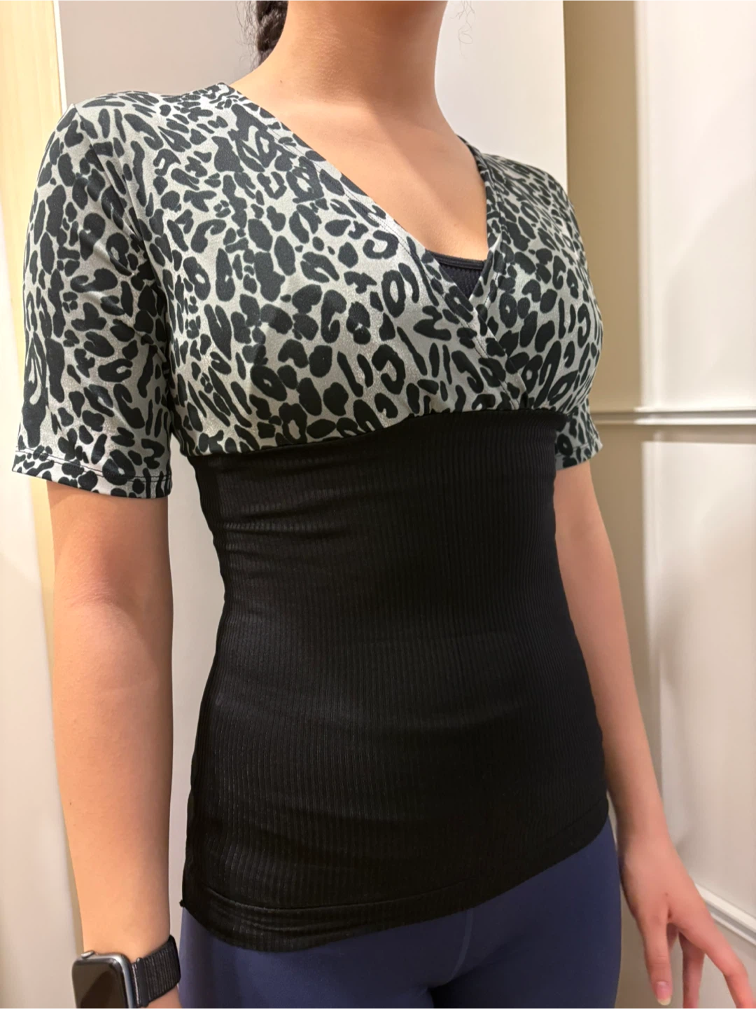 Leopard Print Snatched Top Body Sculpting Waist Shrinking!