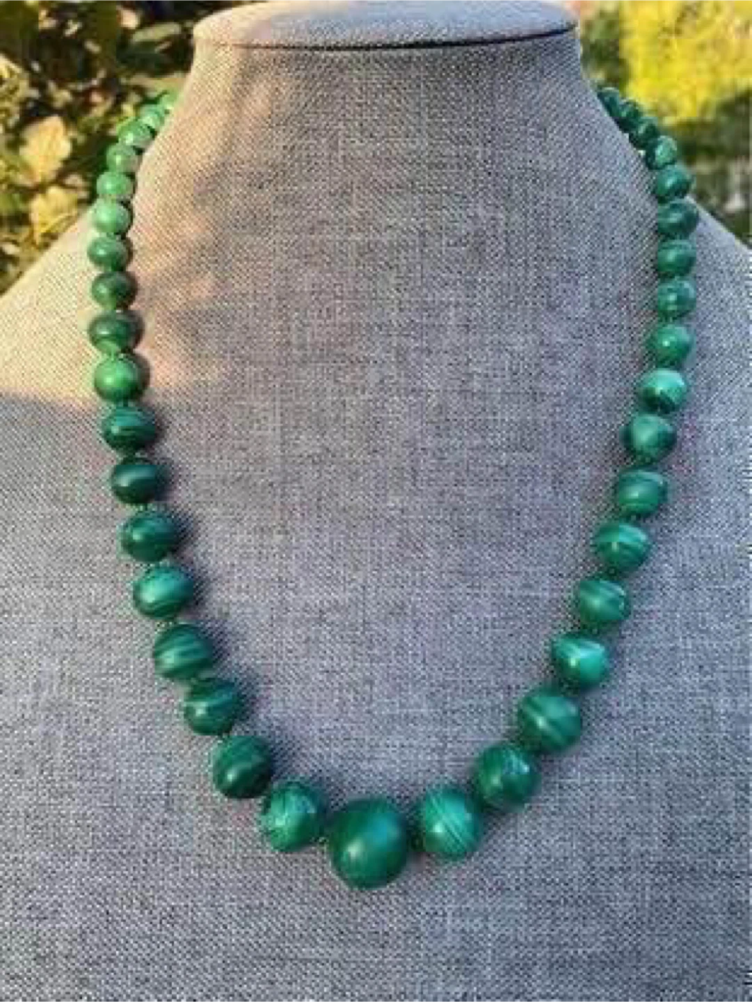 Malachite Beaded Necklace - photo 4
