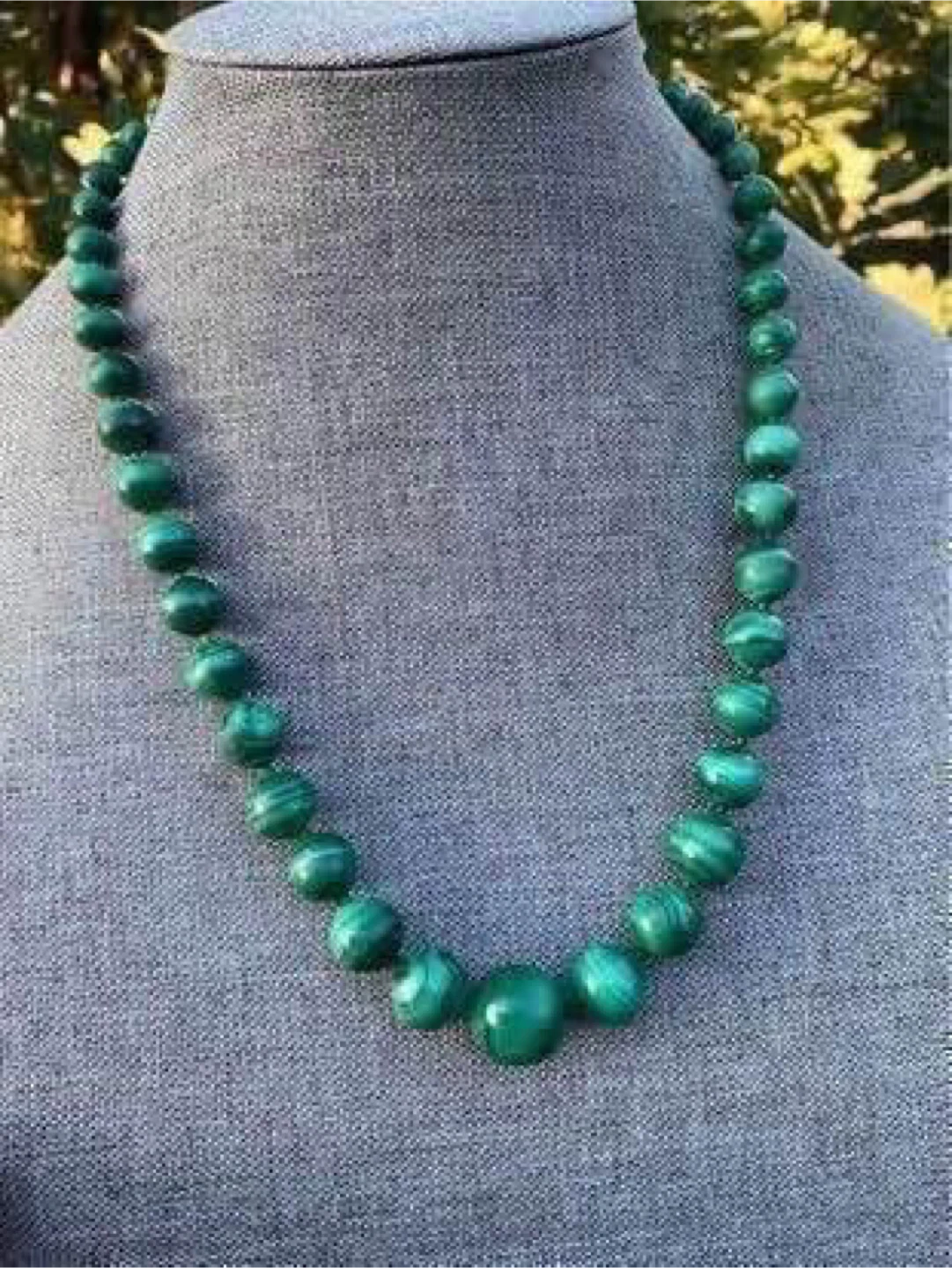 Malachite Beaded Necklace