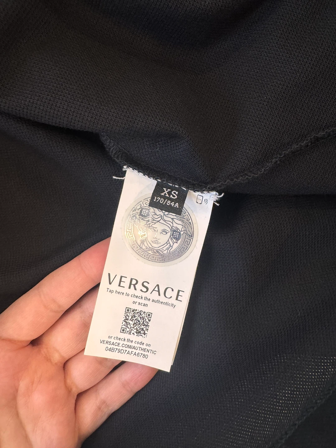 Versace Black Polo Shirt - Size XS - photo 3