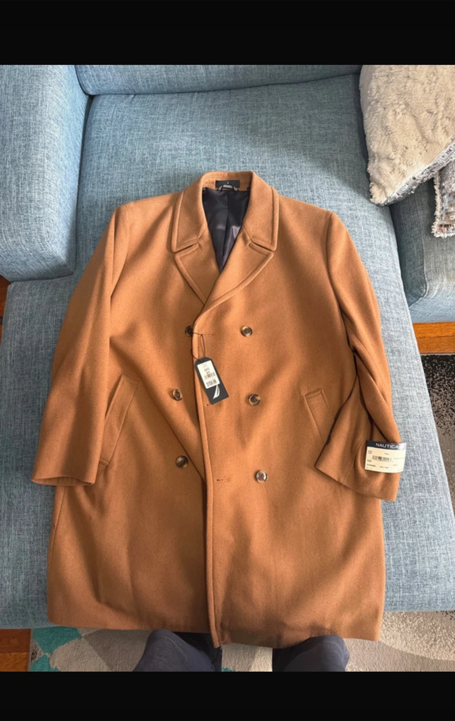 Nautica Men's Camel Top Coat - Size 48R
