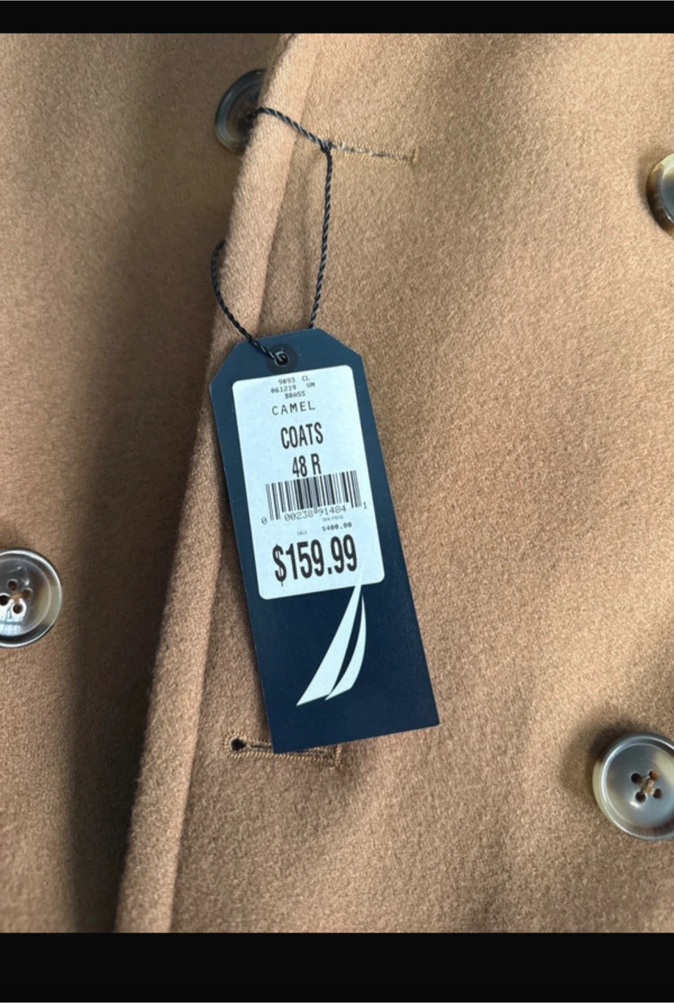 Nautica Men's Camel Top Coat - Size 48R - photo 3