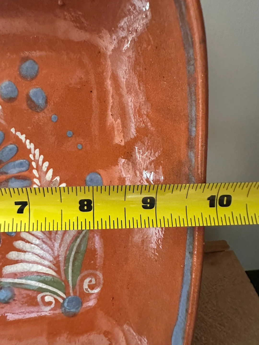 Hand-Painted Terracotta Serving Dish - photo 4