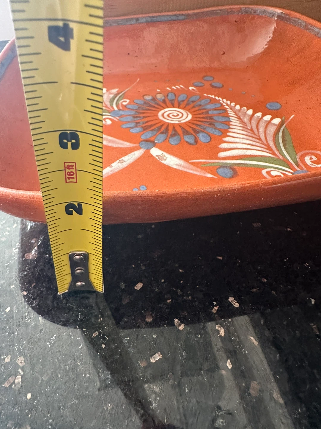 Hand-Painted Terracotta Serving Dish - photo 5