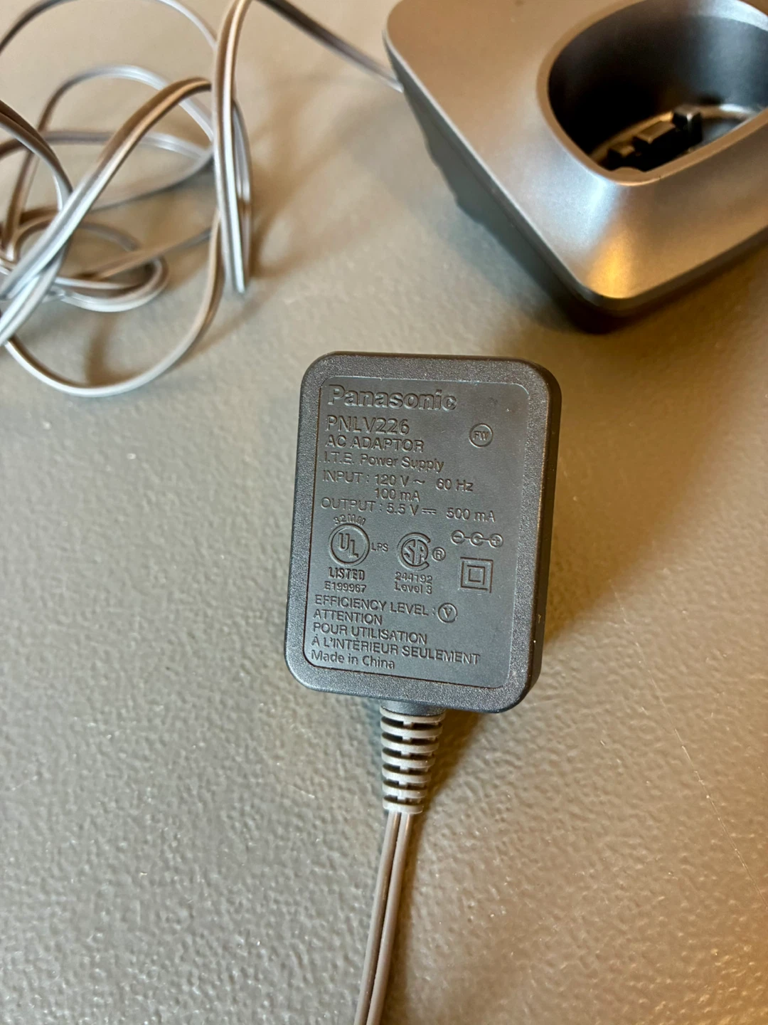 Panasonic Cordless Phone with Charger and AC Adapter - photo 4