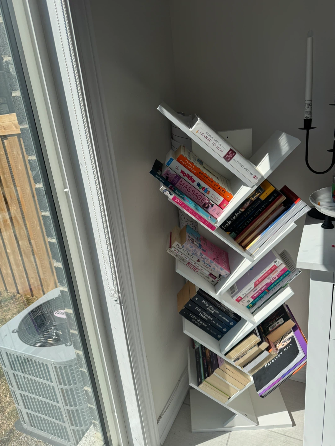 9-Tier White Tree Bookshelf- As New - photo 2