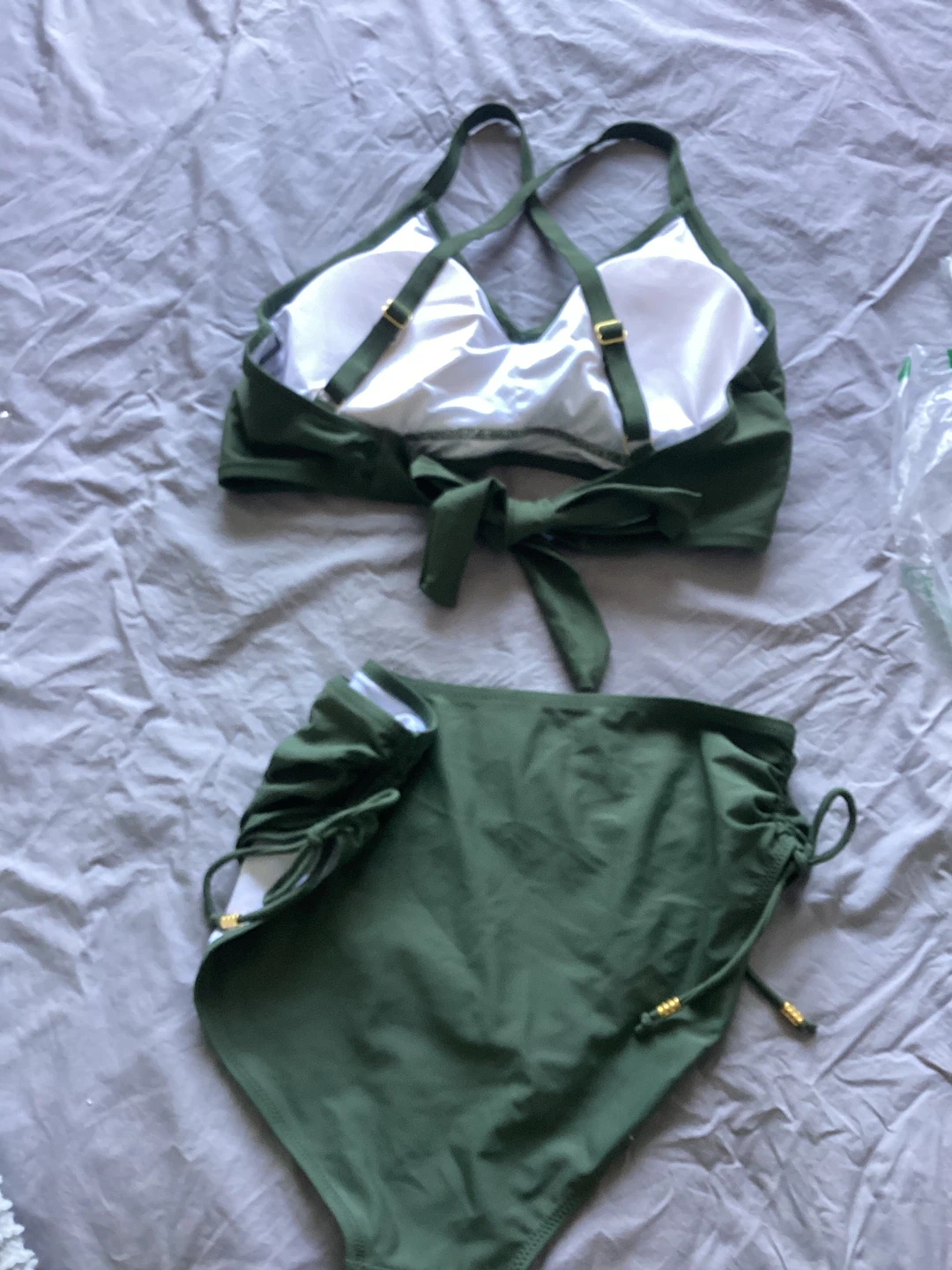 New classy Khaki Green Bikini Set - Size L - photo 4