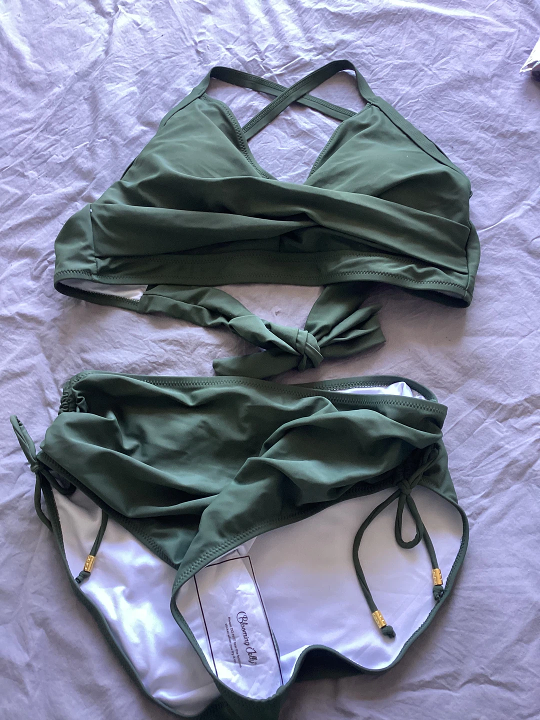 New classy Khaki Green Bikini Set - Size L - photo 2