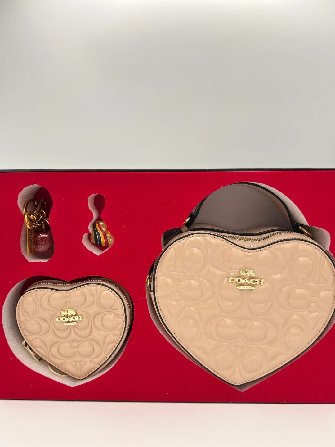 Coach Heart Shaped Bag and Coin Purse Set - photo 3