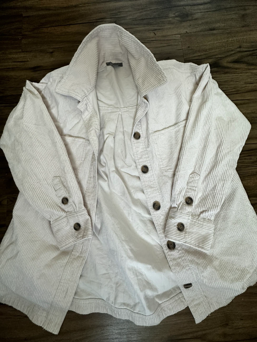Corduroy Button-Up Shirt Jacket