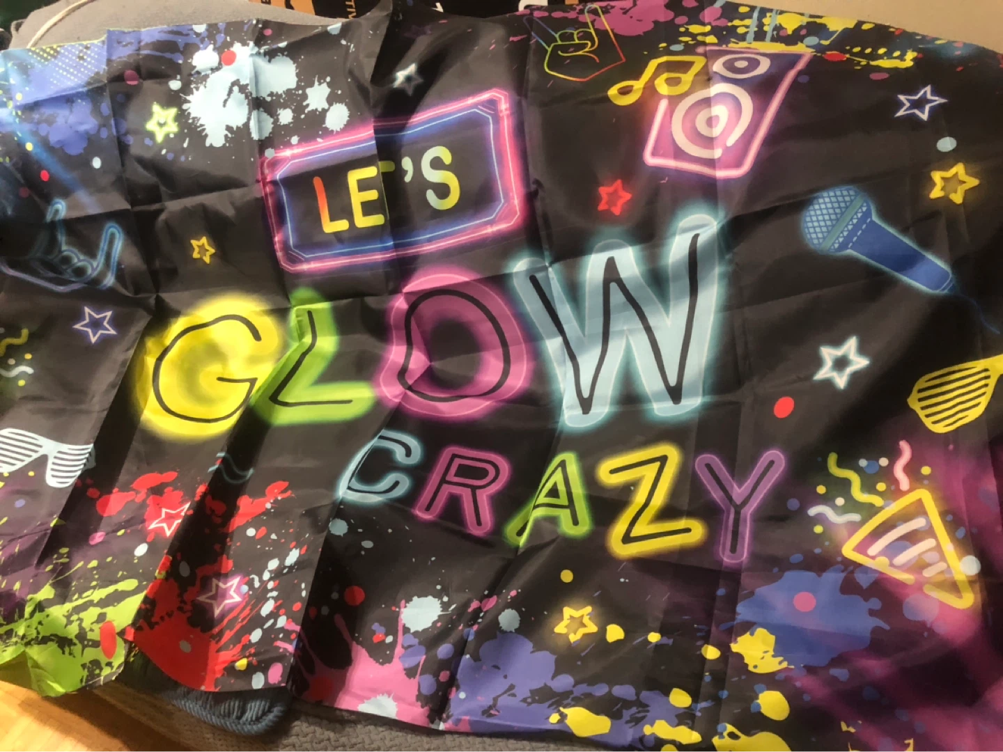 New-Let's Glow Crazy Party Backdrop!