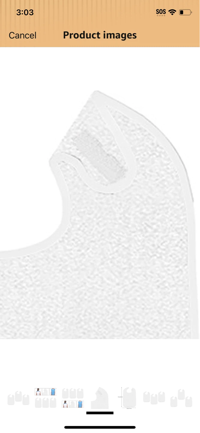 New-Large White Terry Cloth Adult Bib White! - photo 2