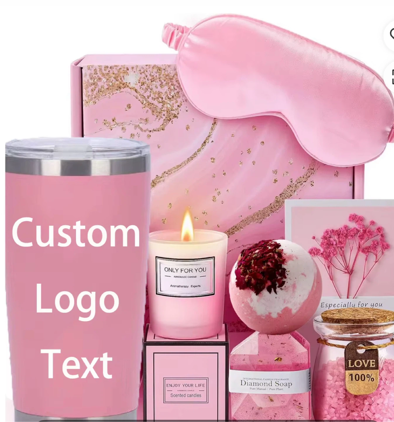 Self-Care Gift Set with Tumbler, Candle, and Bath Bomb - photo 5