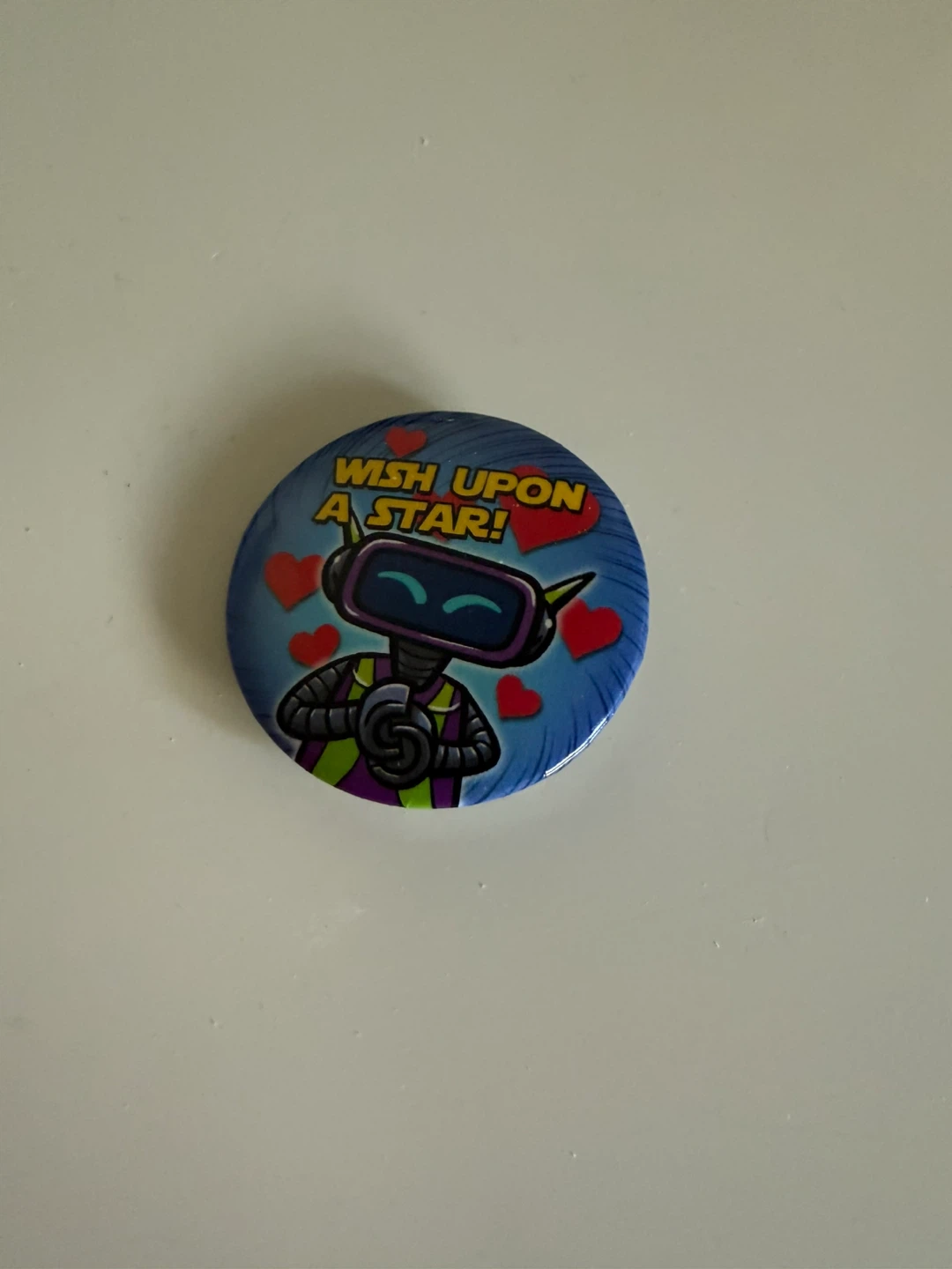 Wish Upon A Star Robot Button Pin