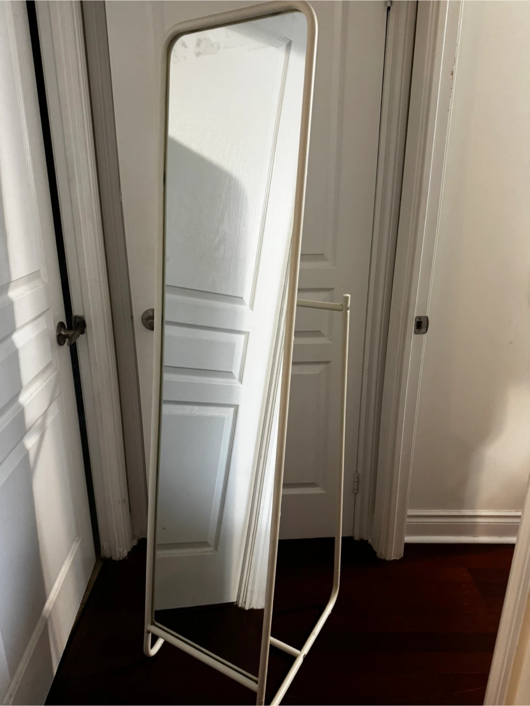 Standing Mirror with Hooks