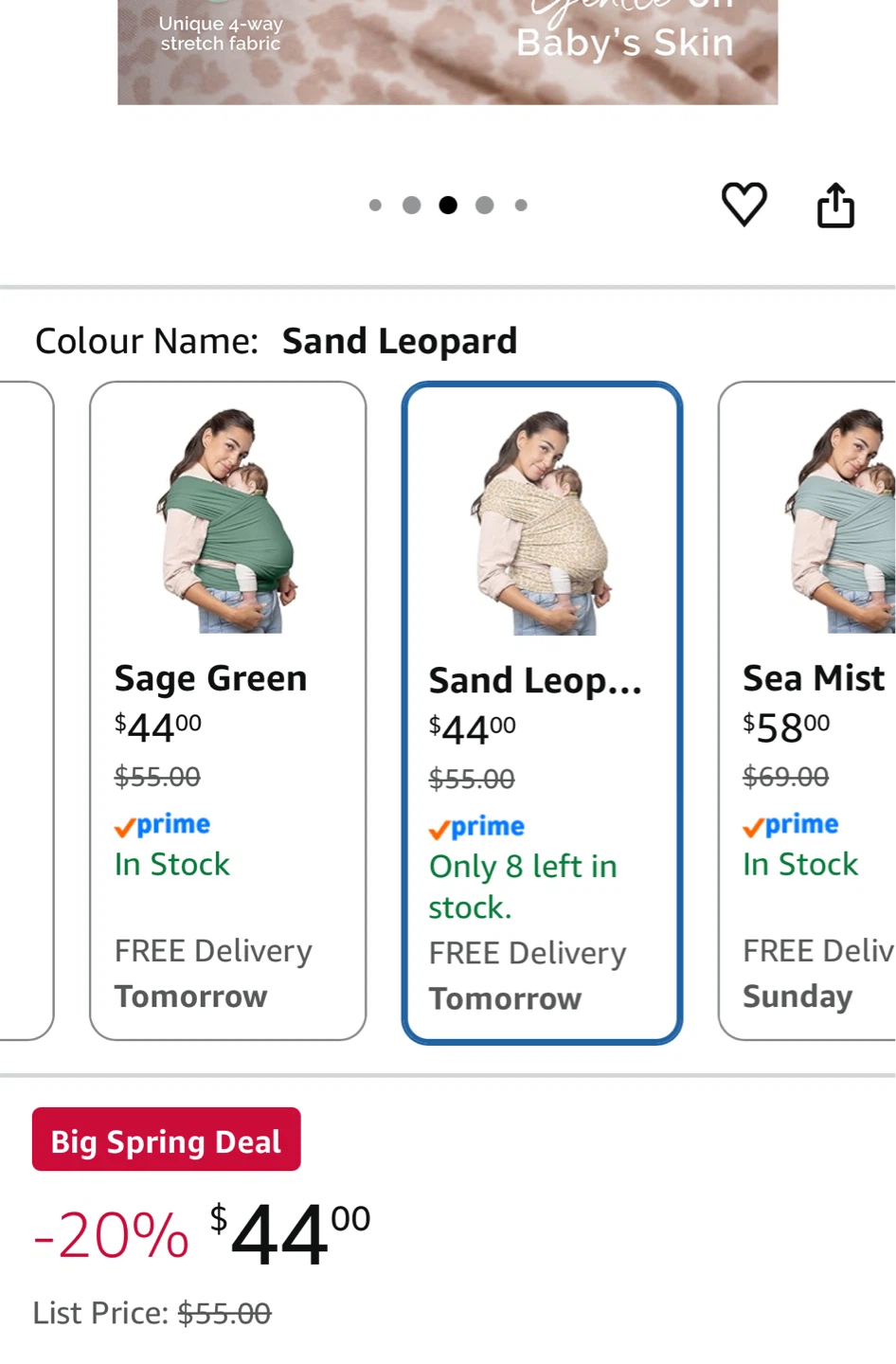 Baby Wrap Carrier - Sand Leopard - photo 3
