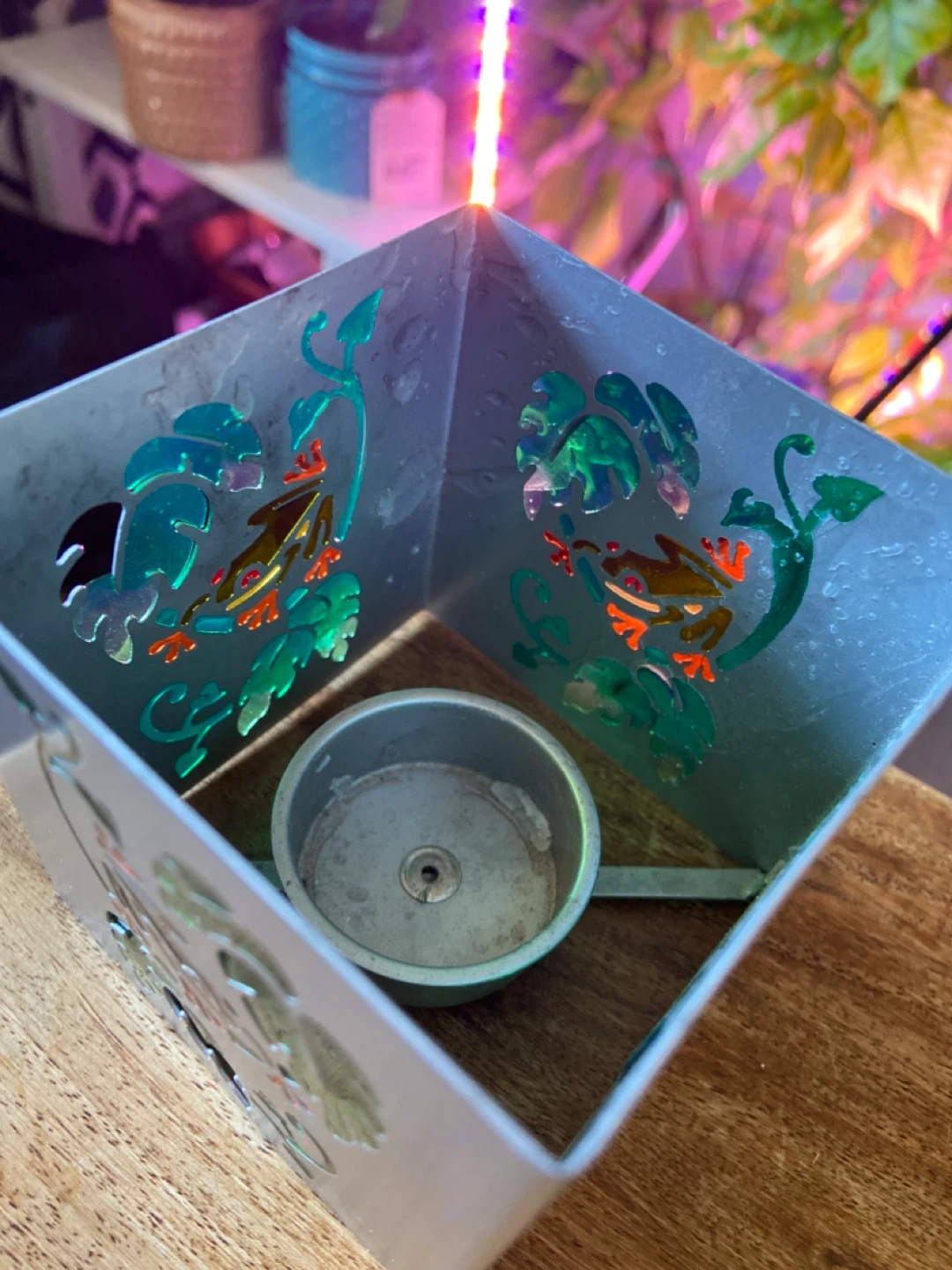 Rainforest Tree Frog and Leaf Tea Light Holder - photo 5