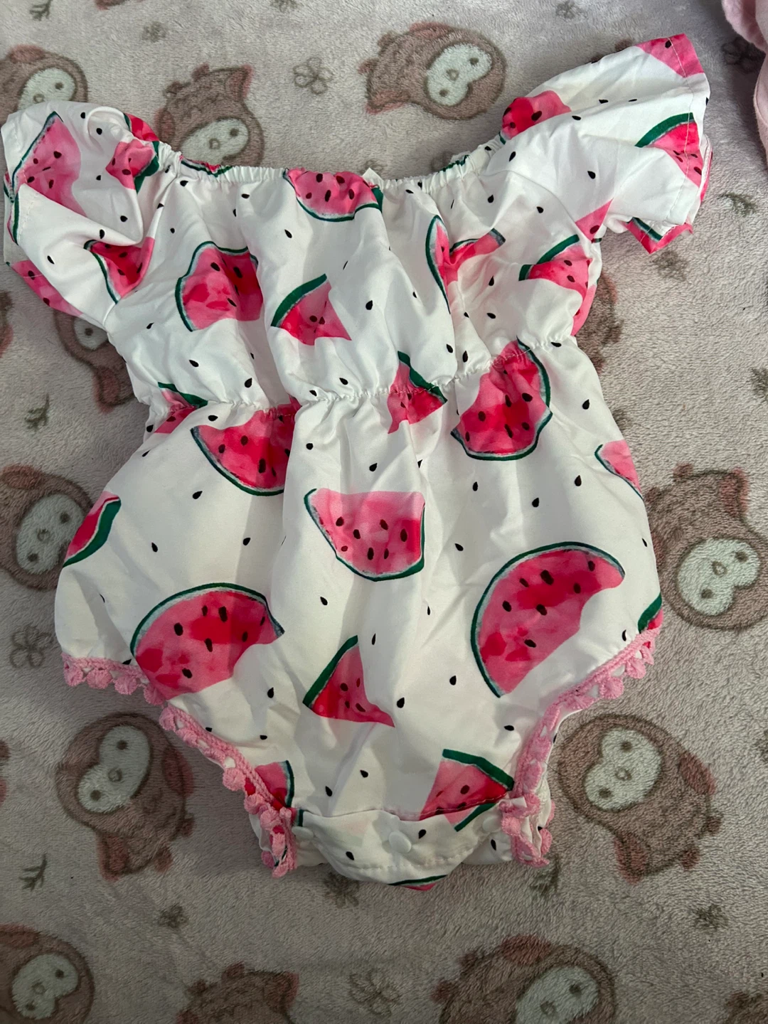 Baby Girl Watermelon Print Romper