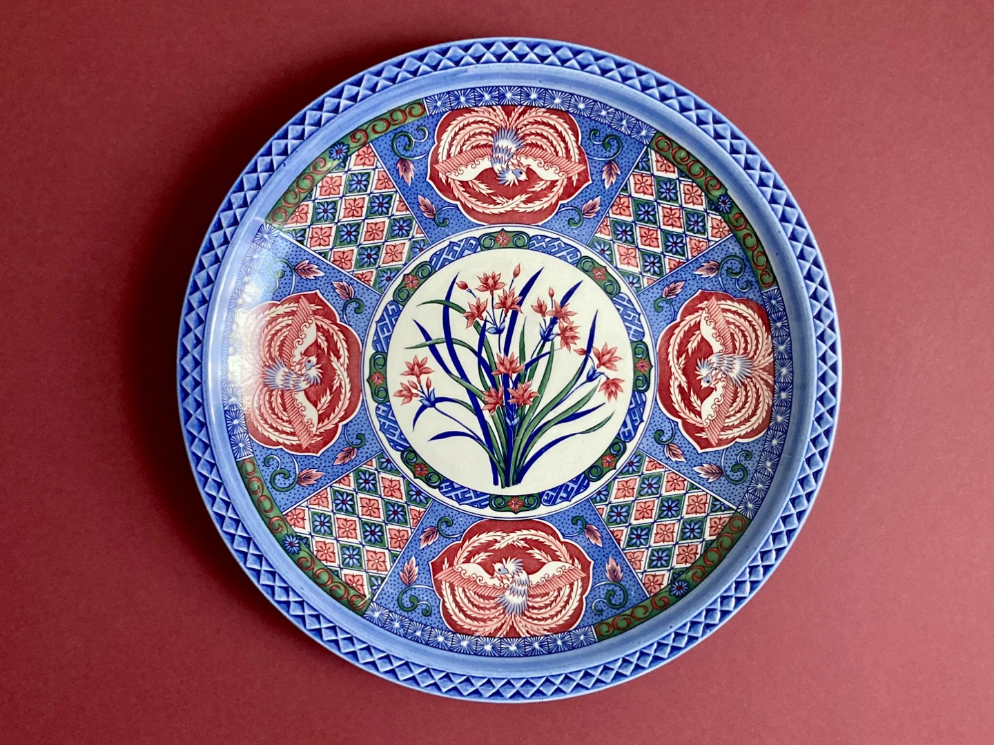 Vintage Japanese Porcelain Platter - Birds and Flowers