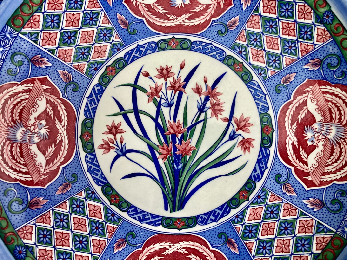 Vintage Japanese Porcelain Platter - Birds and Flowers - photo 3