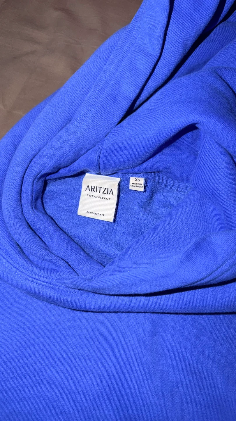 Aritzia Sweatfleece Hoodie - Royal Blue - XS