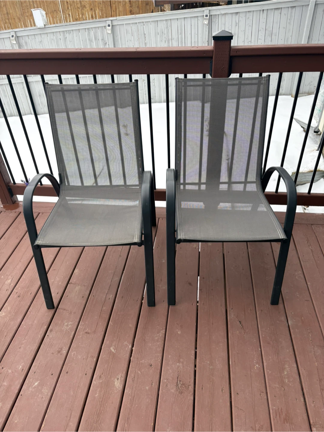 2 Dark Slate-Grey Patio outdoor Chairs - photo 2