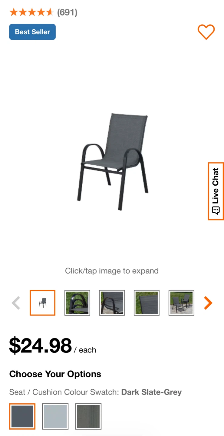 2 Dark Slate-Grey Patio outdoor Chairs - photo 3