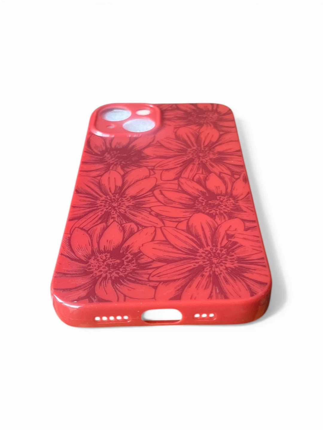 Étui pour iPhone 13 NITITOP Rouge Motif Floral - photo 4
